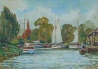 Charles E Hannaford (1863-1955). At Wroxham