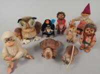 A collection of nine Steiff to include Gucki