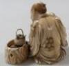 A Japanese carved ivory okimono figure group - 2