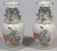 A pair of Chinese famille rose vases