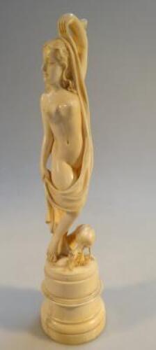 A 19thC dieppe carved ivory figure group