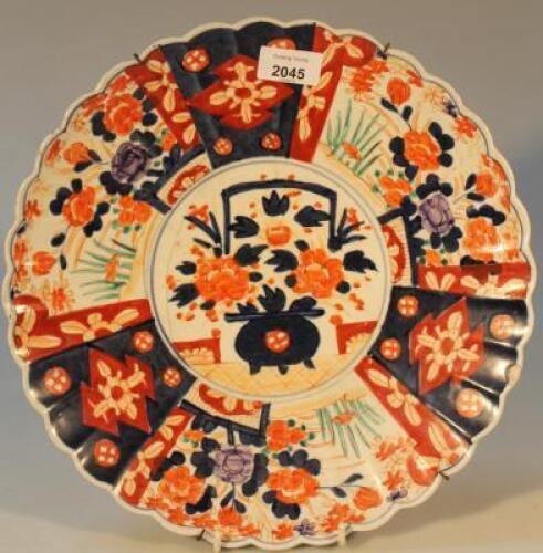 A late 19thC Japanese Imari plate