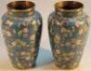 A pair of Chinese cloisonne vases