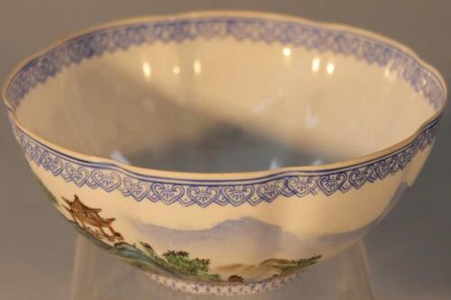 A Chinese eggshell porcelain rice bowl