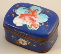 An early 20thC Chinese cloisonne box and cover