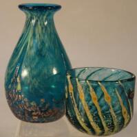 Two Malta art glass vases