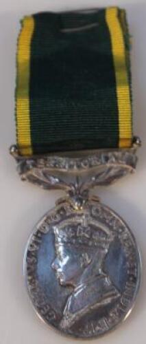 A George VI Territorial Army Efficient Service medal