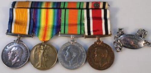 A set of four WWI and WWII medals