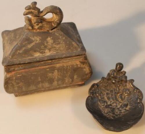 A 19thC lead casket