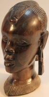 An African tribal hardwood head