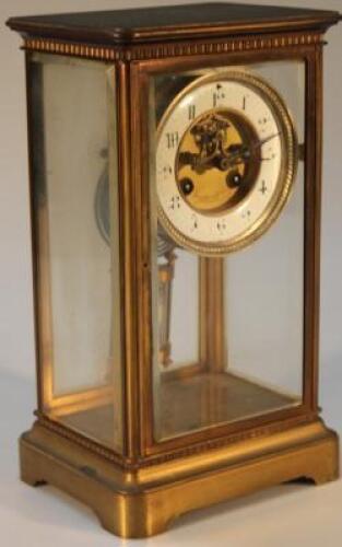 A 19thC French four glass mantel clock by Marti