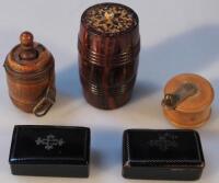 A quantity of 19thC treen