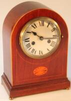 An Edwardian mahogany cased mantel clock