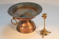 19thC copper comport or planter