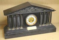 A 19thC slate mantel clock