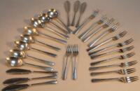 A 20thC silver part canteen of cutlery