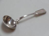 A Victorian silver ladle