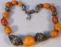 A butterscotch amber necklace