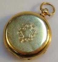 An early 20thC Continental yellow metal hunter pocket watch