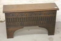 A Jacobean style oak coffer