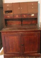 A 19thC oak and pine vestment chest