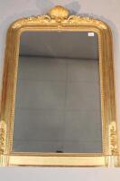 A giltwood & gesso overmantle mirror