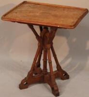 A late 19thC tray top occasional table