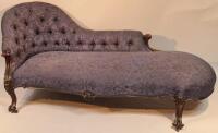 A mid 19thC rosewood chaise longue