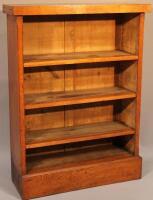 An oak open bookcase