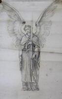 Mohamet Thomas Phillips (1876-1943). Three ecclesiastical drawings for carvings in wood of St Christ