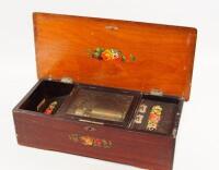 A 19thC musical box with cylinder movement