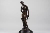 After Ferdinand Barbedienne. 19thC bronze figure of Diana The Huntress