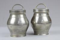 Two Alfred Dunhill pewter tobacco jars