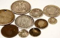 A William & Mary half crown for 1689 and other coins