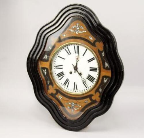 A 19thC French vineyard wall clock