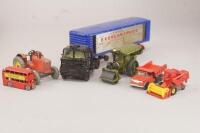 Die-cast models of Lesney miniatures and Express Service lorry.