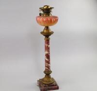 A late 19thC/early 20thC oil lamp