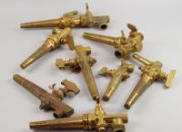 A selection of brass firkin beer taps