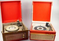 A mid 20thC Dansette portable record player and a BSR portable record player (2).