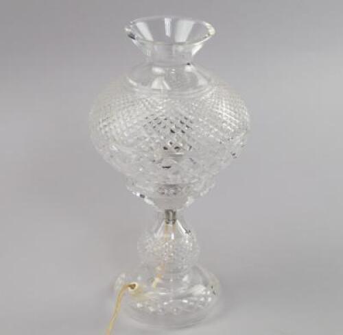 A Waterford Glass table lamp