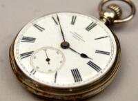 A Victorian keyless pocket watch