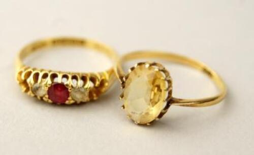 Two stone set dress rings