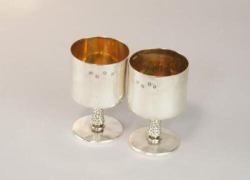 A pair of Elizabeth II Irish silver goblets