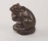 A small treen figure of a mouse