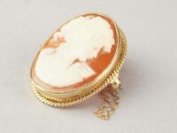 A shell cameo of a lady