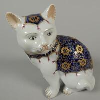 A 20thC Sevres porcelain seated cat