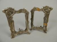 A pair of early 20thC silver plated photograph frames