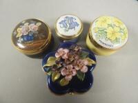 Three Crummles English enamel boxes