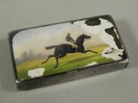 A Victorian silver and enamel vesta case