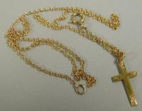 A 9ct gold pendant and chain